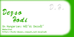 dezso hodi business card